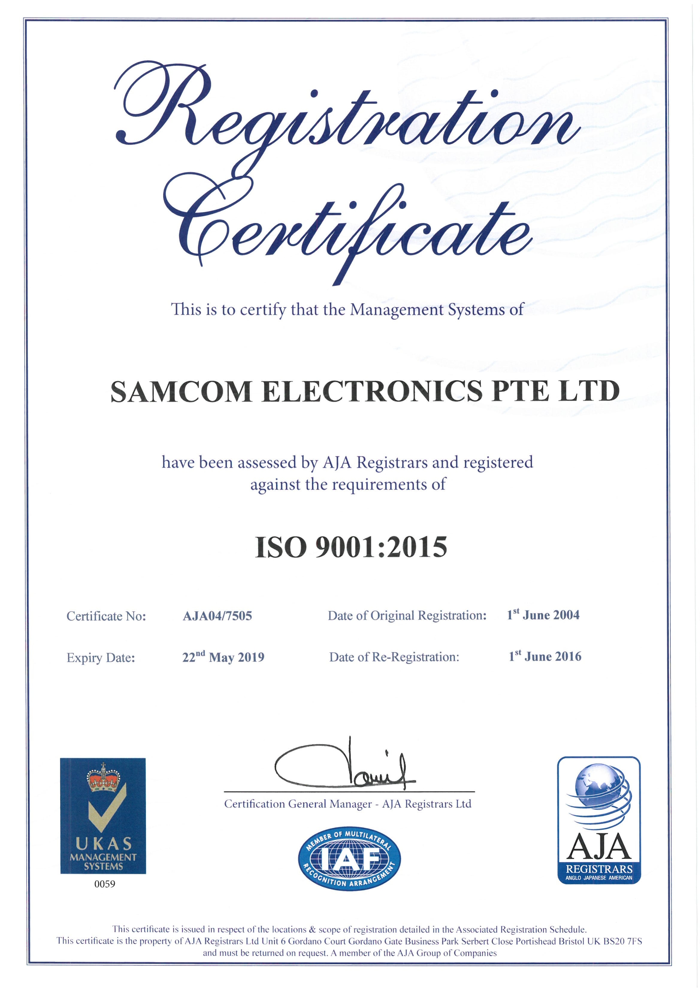 Certificate 2015-1